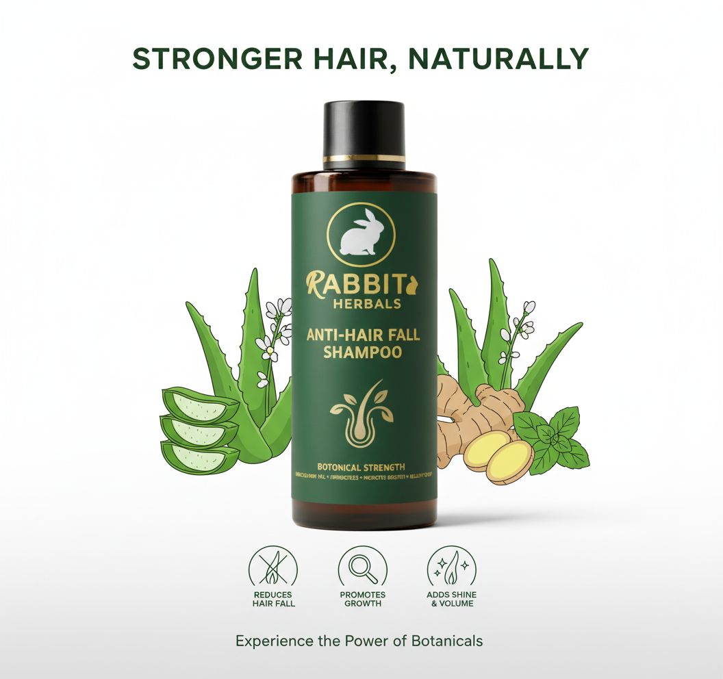 RABBIT HERBAL ANTI HAIR FALL SHAMPOO-100% NATURAL