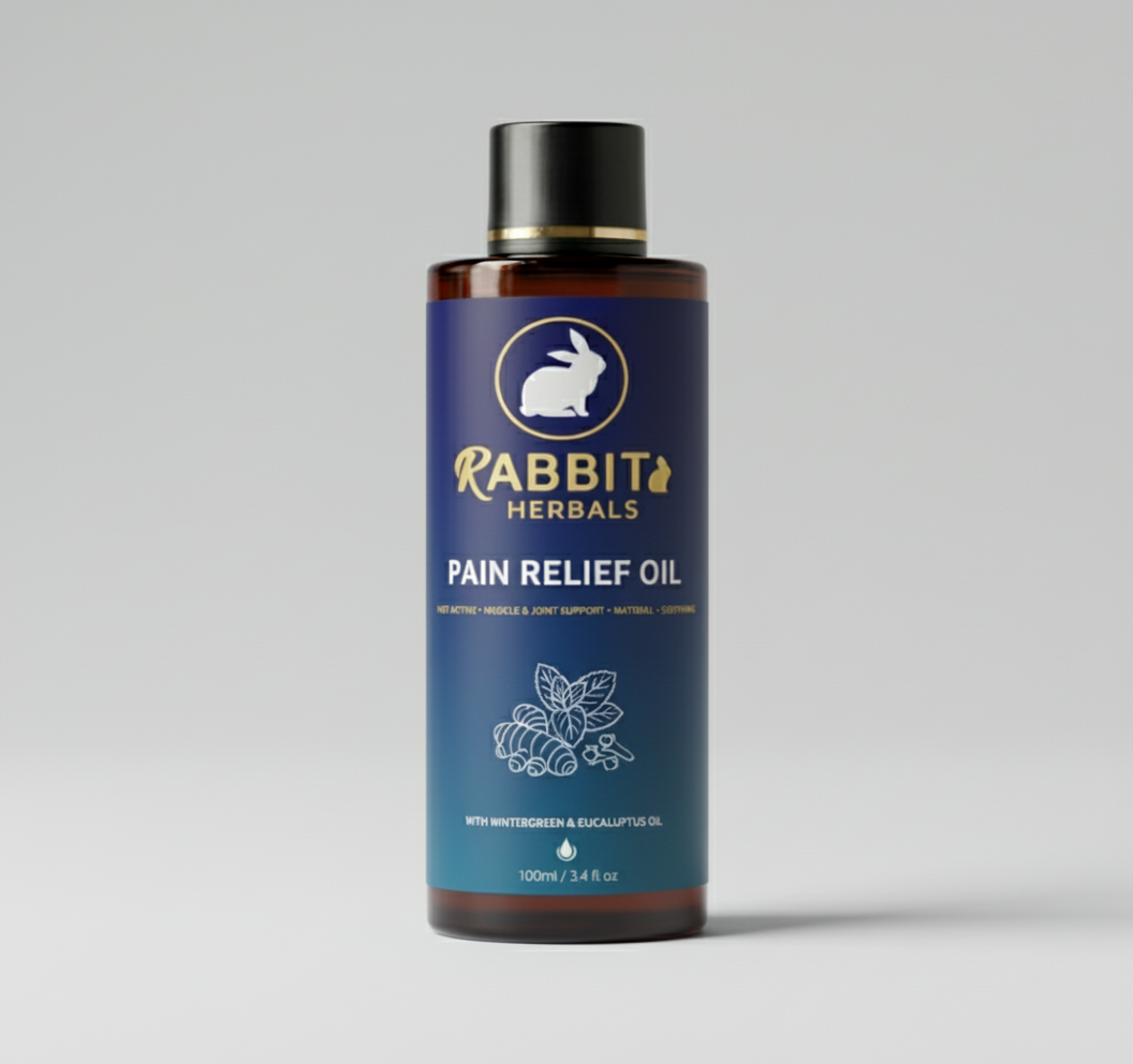 Rabbit Herbal Pain Relief Oil- All in One Pain Killer-100ML