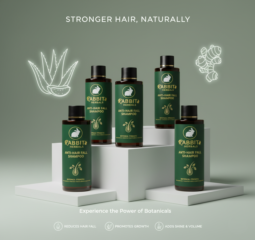 RABBIT HERBAL ANTI HAIR FALL SHAMPOO-100% NATURAL