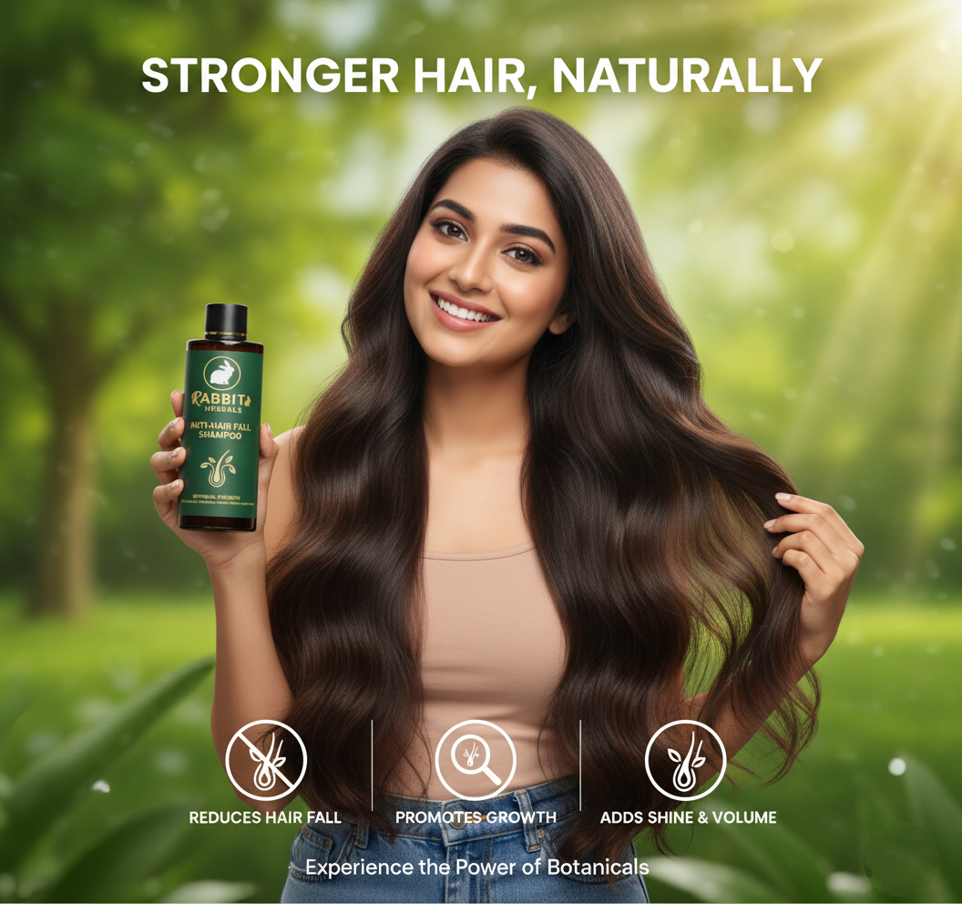 RABBIT HERBAL ANTI HAIR FALL SHAMPOO-100% NATURAL