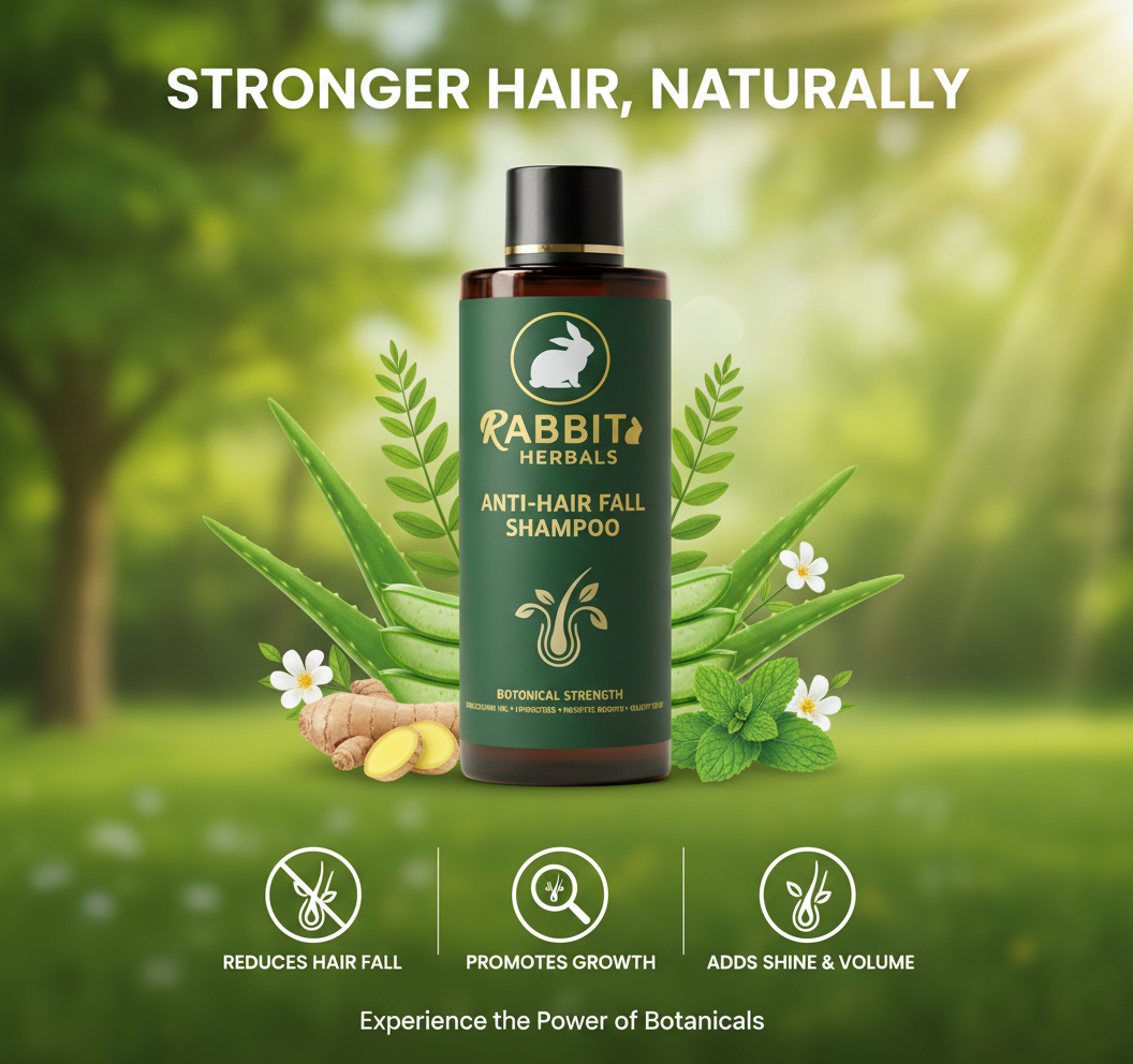 RABBIT HERBAL ANTI HAIR FALL SHAMPOO-100% NATURAL