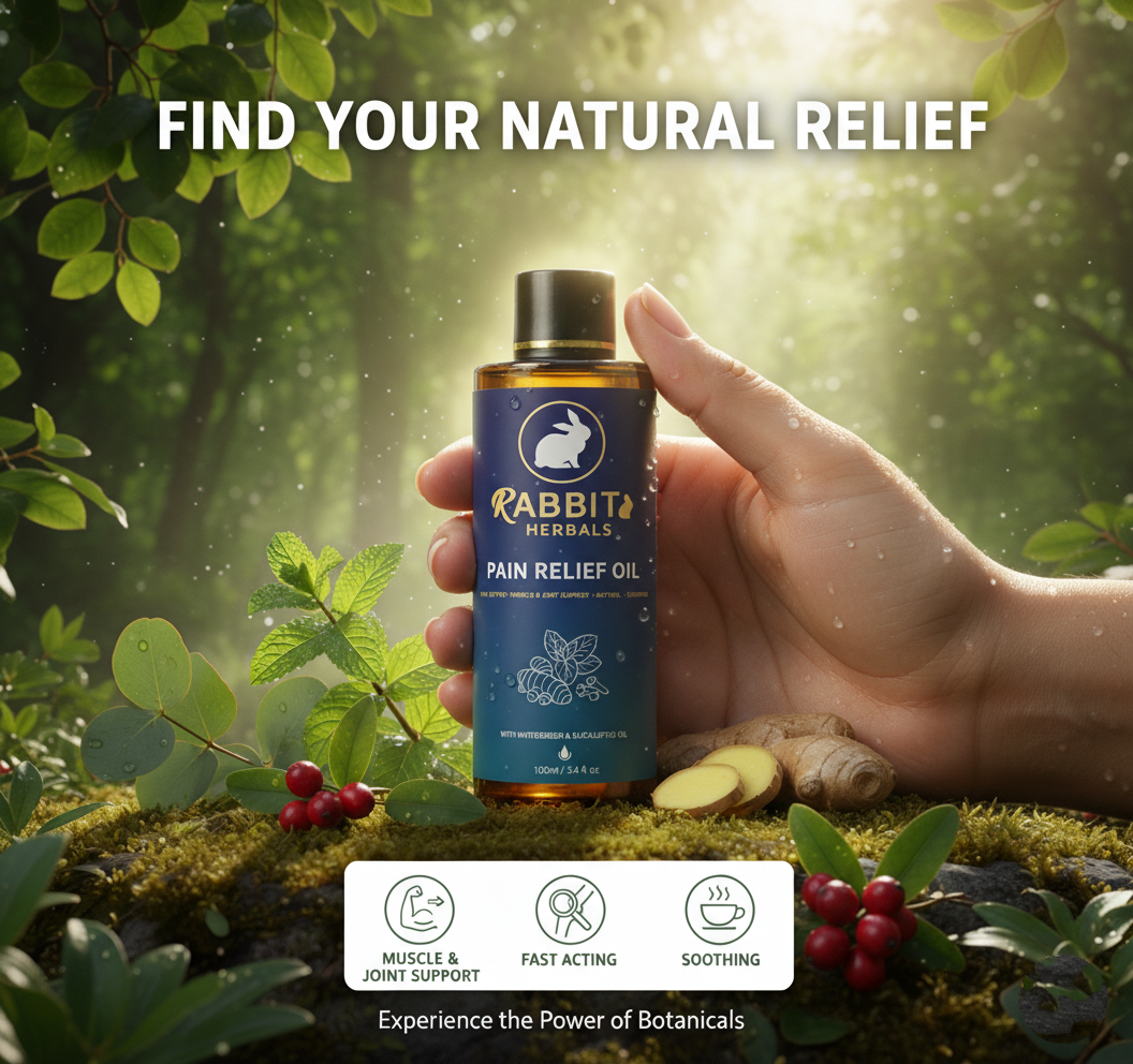 Rabbit Herbal Pain Relief Oil- All in One Pain Killer-100ML