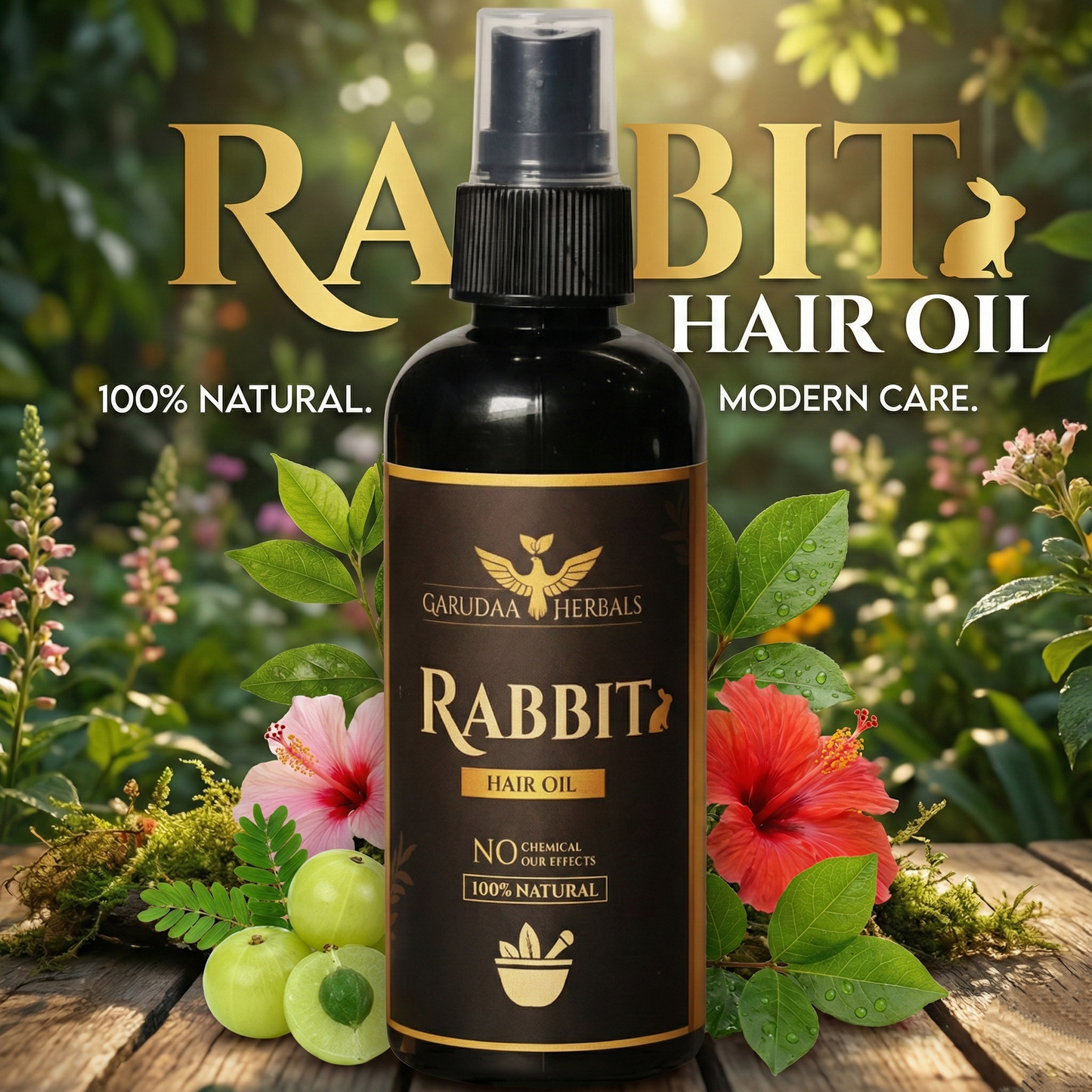 Rabbit Herbal Hair Oil – 100% Stronger, Healthier Growth