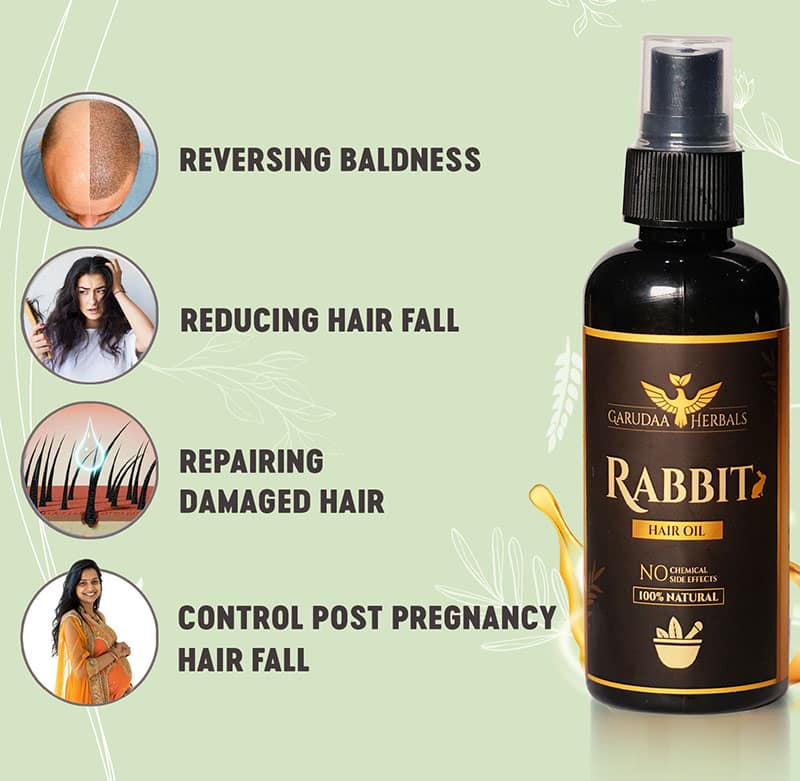 Rabbit Blood Herbal Hair Oil 100% Stronger, Healthier Growth