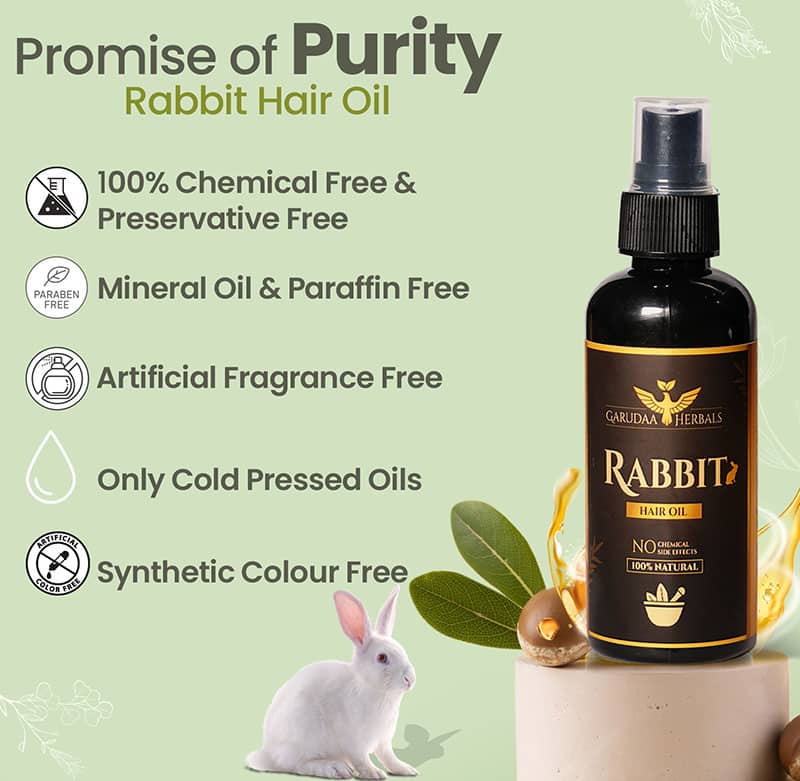 Rabbit Blood Herbal Hair Oil 100% Stronger, Healthier Growth